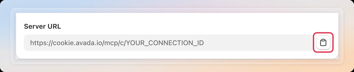Copy the server URL