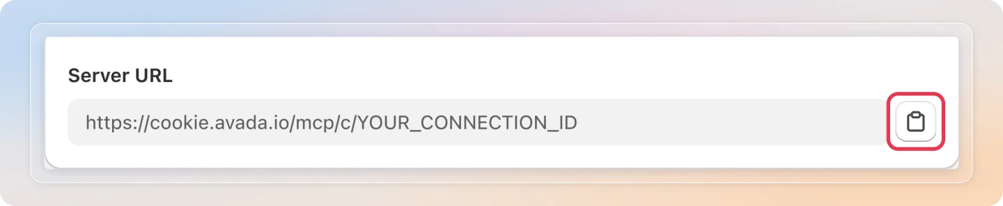 Copy the server URL