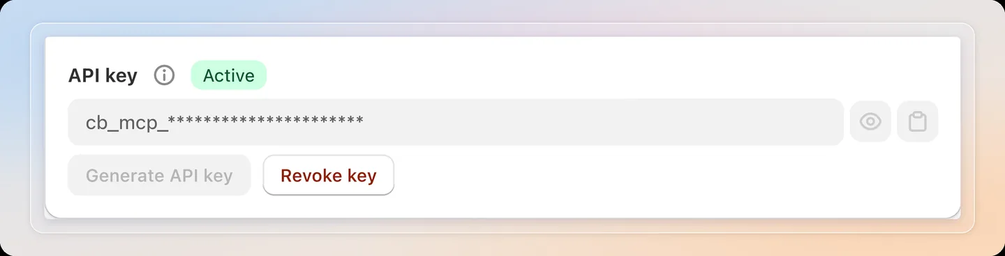Generate and copy the API key