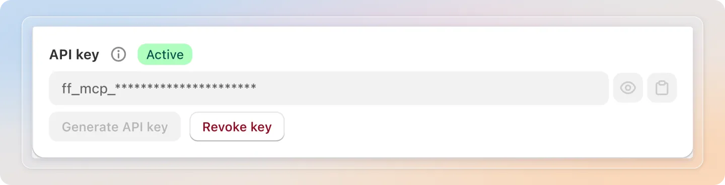 Generate and copy the API key