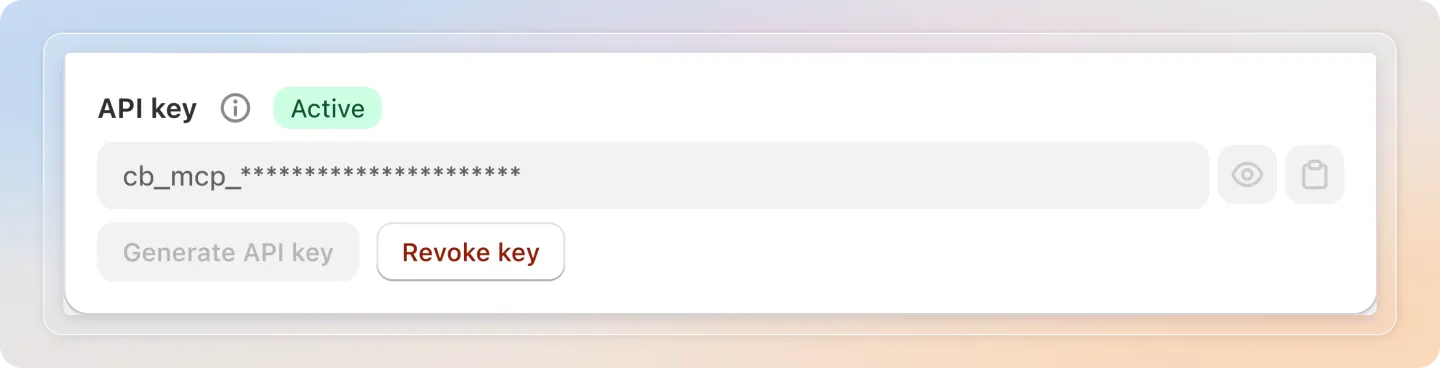 Generate and copy the API key