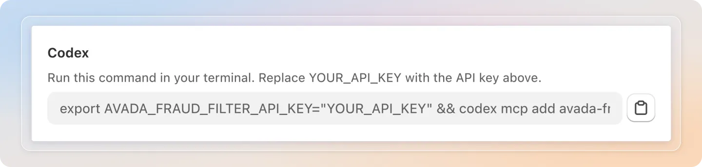 Copy the command for your client