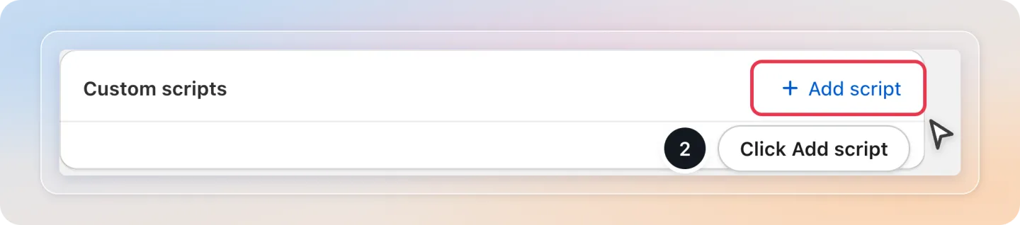 Add script button