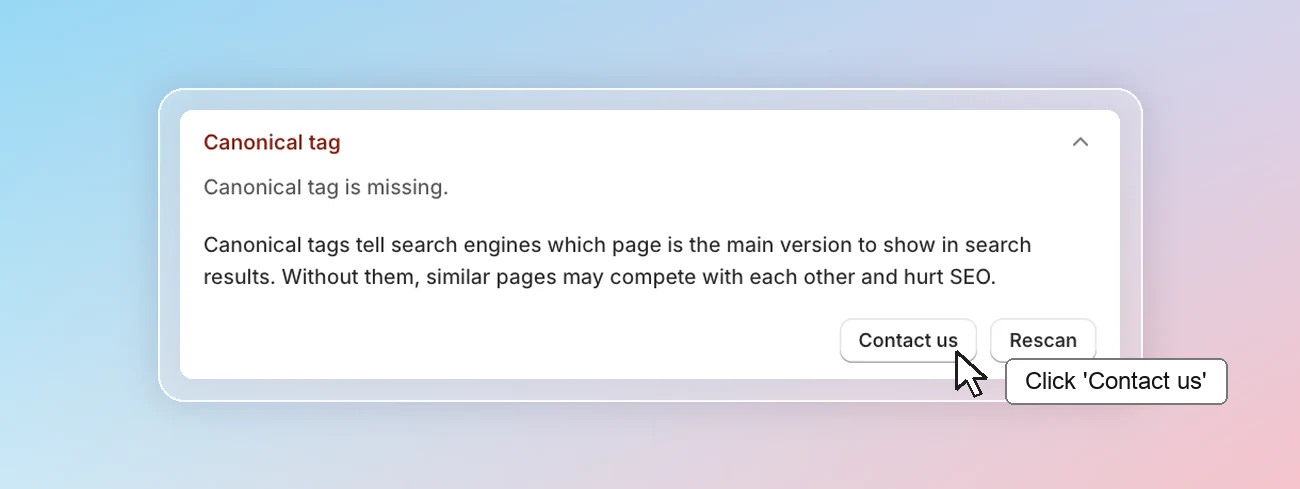 SEO checklist - Canonical tag