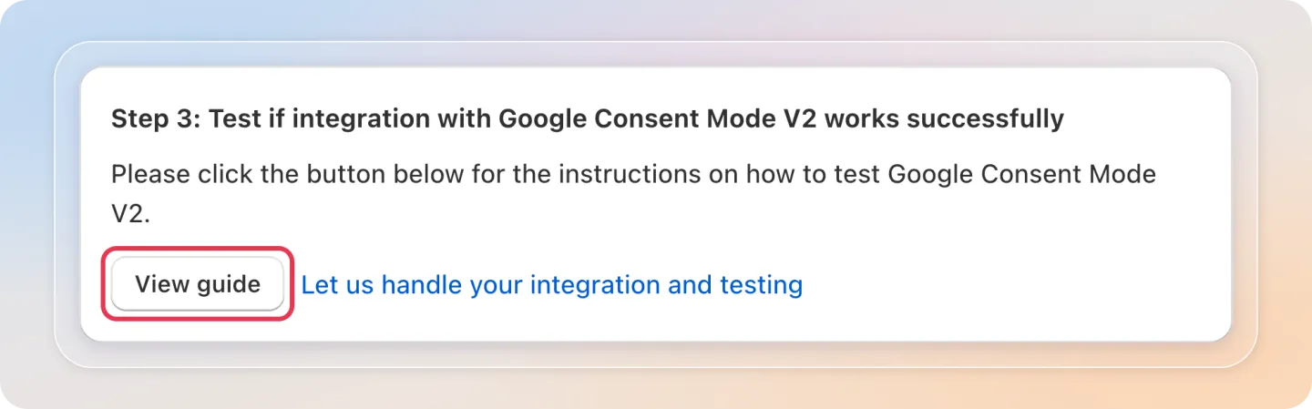 View the test guide