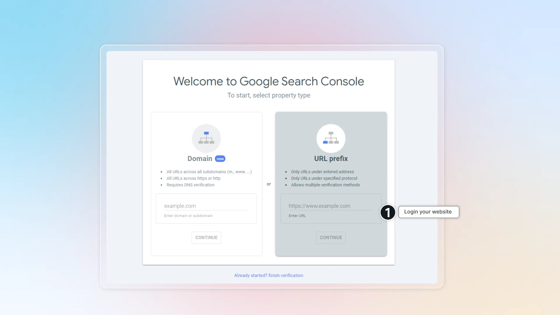 Login website