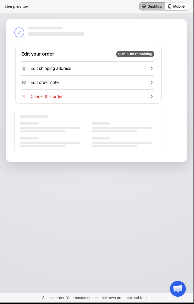 The live preview column beside the rule panels