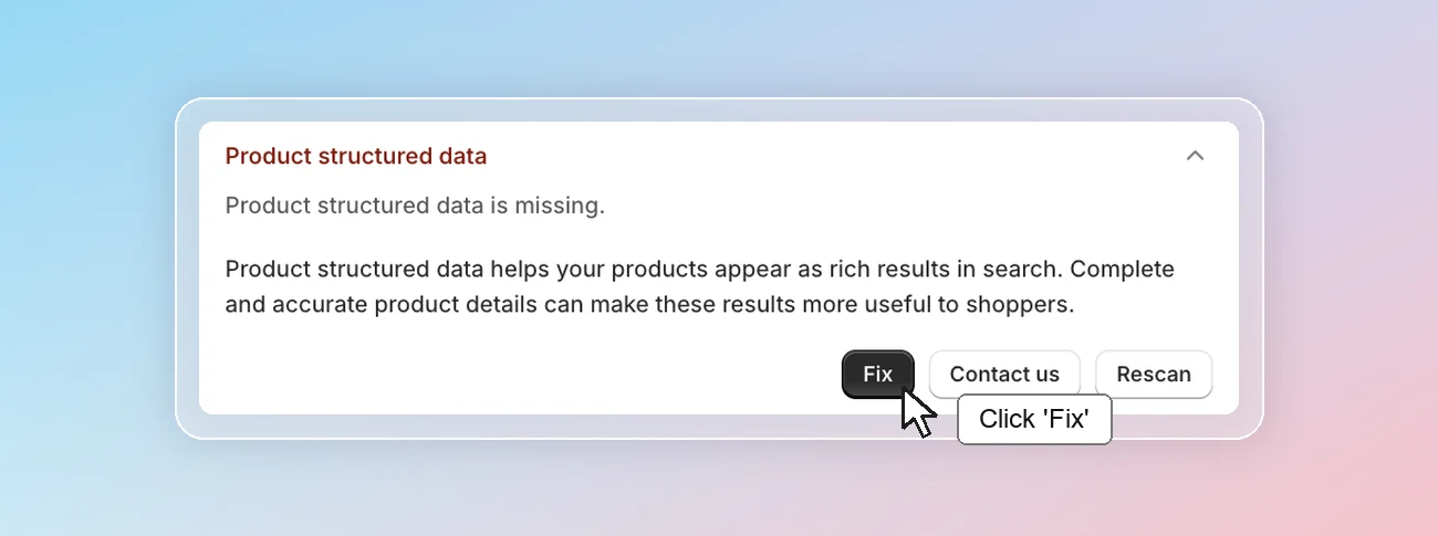 SEO checklist - Product structured data