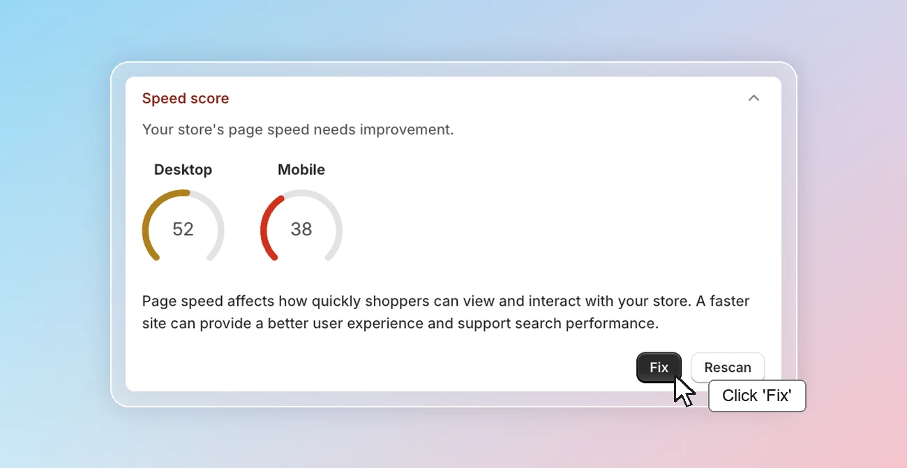 SEO checklist - Speed score