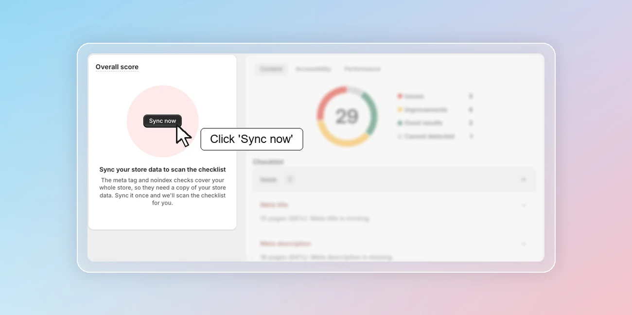 Sync your store data