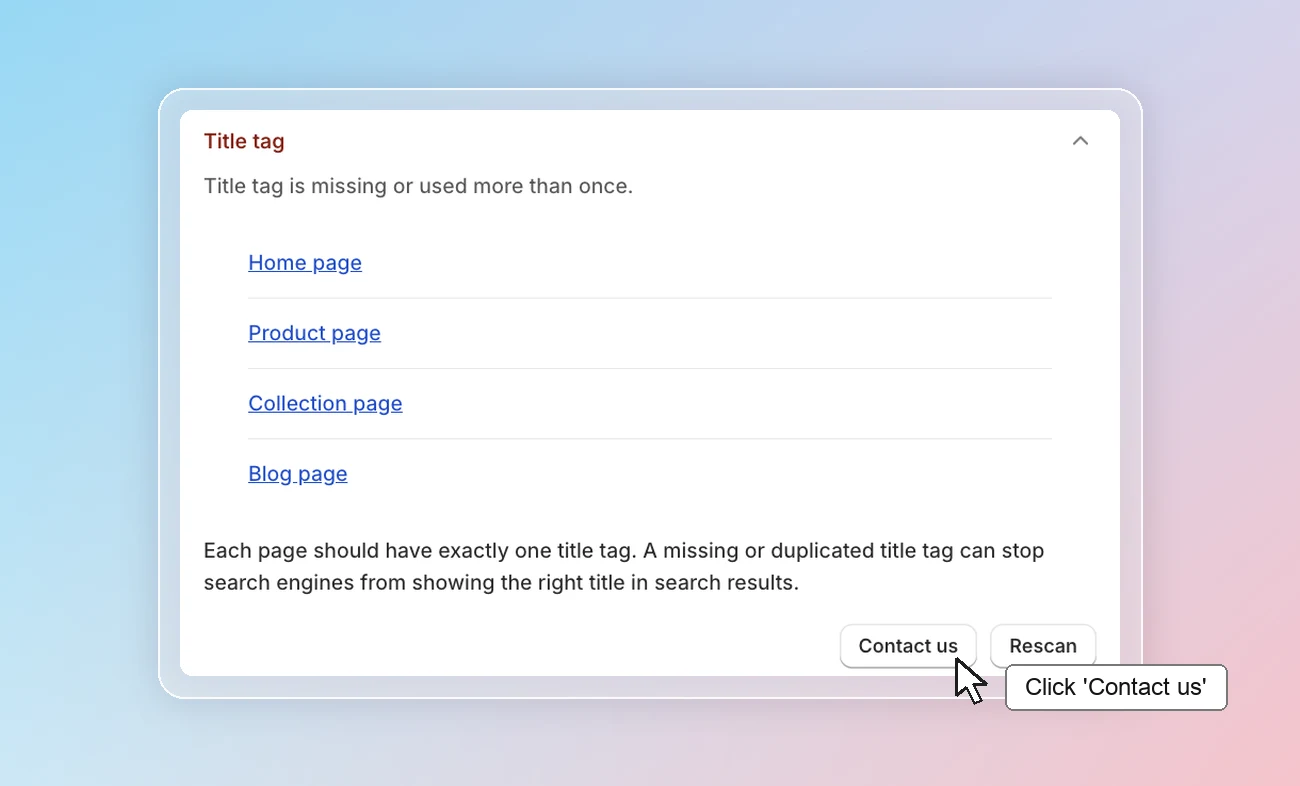 SEO checklist - Title tag