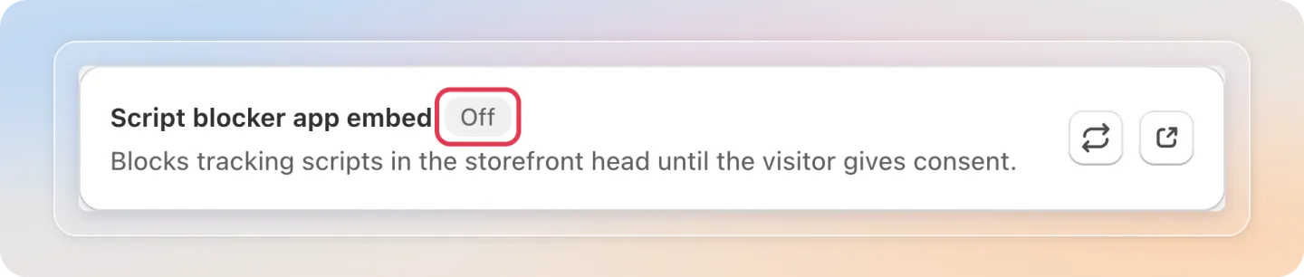 Script blocker status